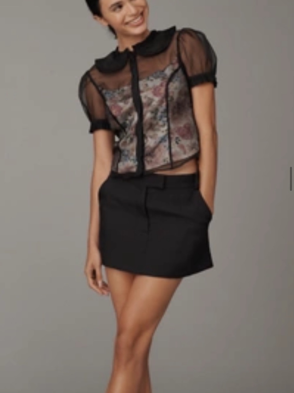 MAEVE ORGANZA PUFF-SLEEVE BLOUSE anthropologie
